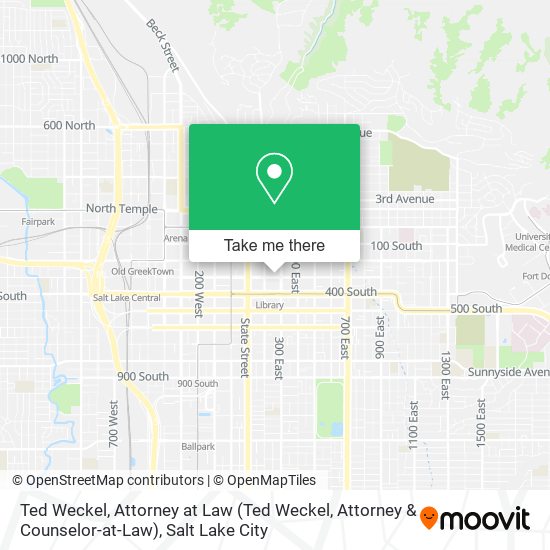 Ted Weckel, Attorney at Law map