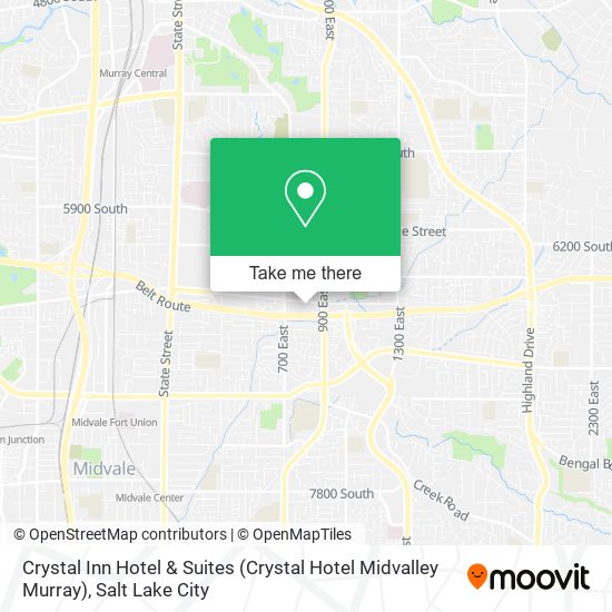 Mapa de Crystal Inn Hotel & Suites (Crystal Hotel Midvalley Murray)