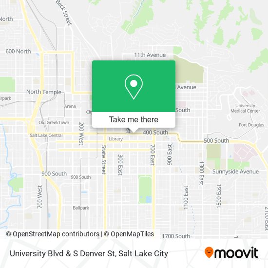 Mapa de University Blvd & S Denver St