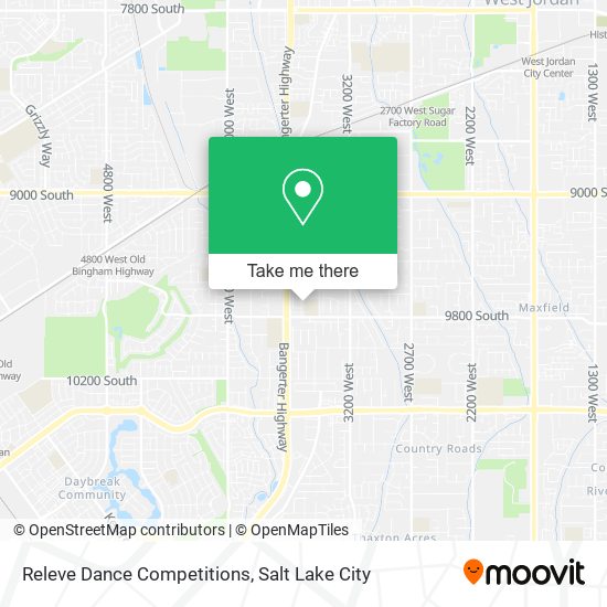 Releve Dance Competitions map