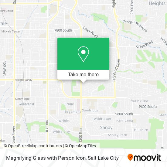 Magnifying Glass with Person Icon map