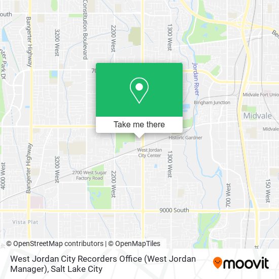 West Jordan City Recorders Office (West Jordan Manager) map