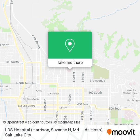 Mapa de LDS Hospital (Harrison, Suzanne H, Md - Lds Hosp)