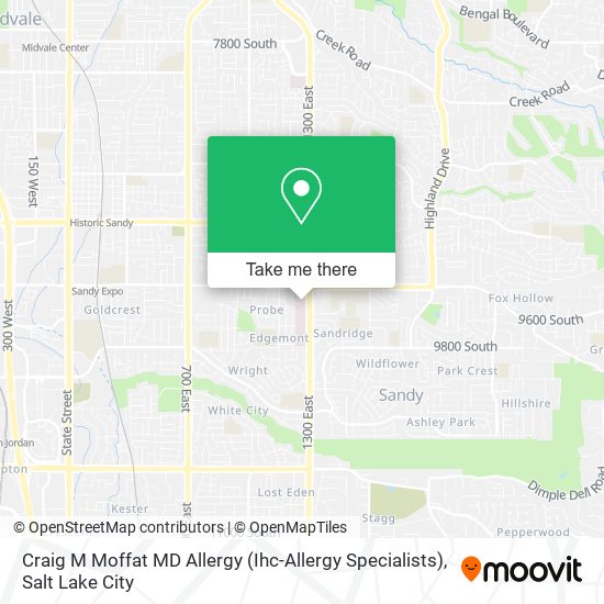Mapa de Craig M Moffat MD Allergy (Ihc-Allergy Specialists)