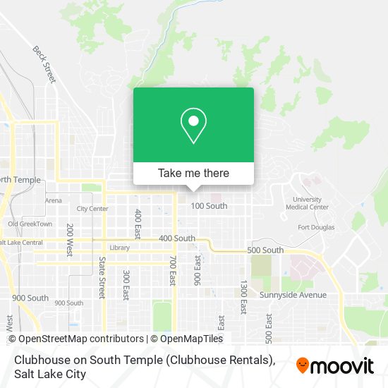 Clubhouse on South Temple (Clubhouse Rentals) map