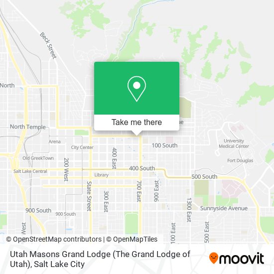 Utah Masons Grand Lodge (The Grand Lodge of Utah) map