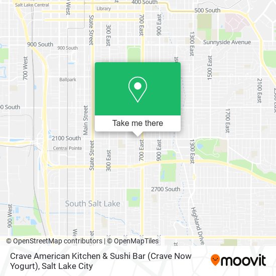 Mapa de Crave American Kitchen & Sushi Bar (Crave Now Yogurt)