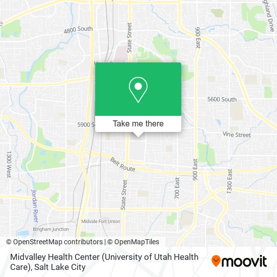 Mapa de Midvalley Health Center (University of Utah Health Care)