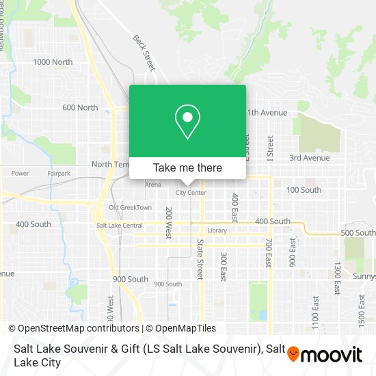 Salt Lake Souvenir & Gift map