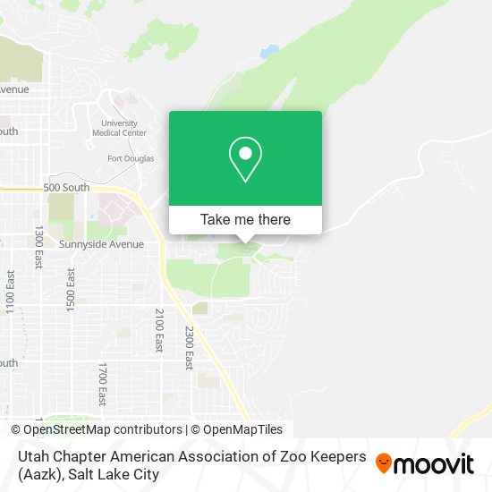 Mapa de Utah Chapter American Association of Zoo Keepers (Aazk)