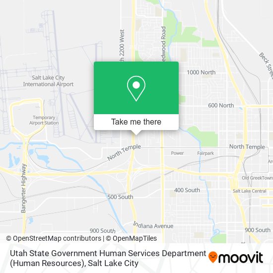 Mapa de Utah State Government Human Services Department (Human Resources)