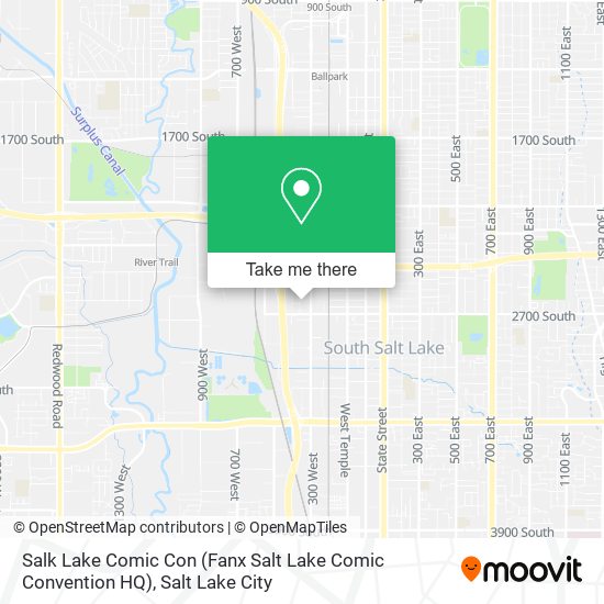 Mapa de Salk Lake Comic Con (Fanx Salt Lake Comic Convention HQ)