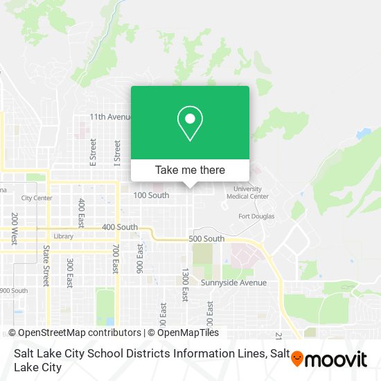 Mapa de Salt Lake City School Districts Information Lines