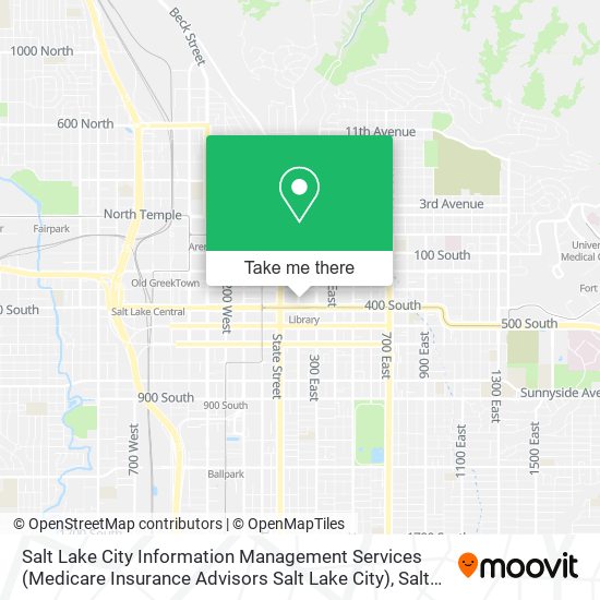 Mapa de Salt Lake City Information Management Services (Medicare Insurance Advisors Salt Lake City)