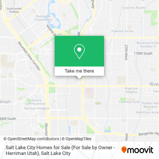 Salt Lake City Homes for Sale (For Sale by Owner - Herriman Utah) map