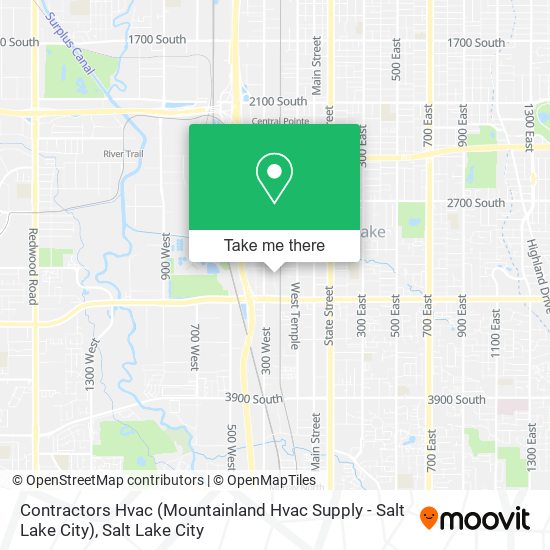 Mapa de Contractors Hvac (Mountainland Hvac Supply - Salt Lake City)