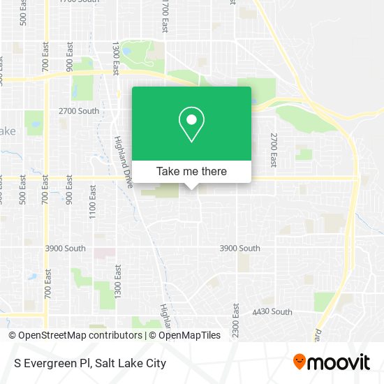 S Evergreen Pl map