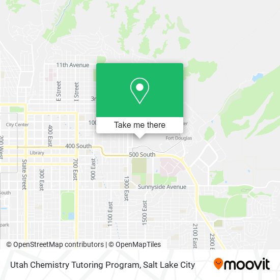 Utah Chemistry Tutoring Program map