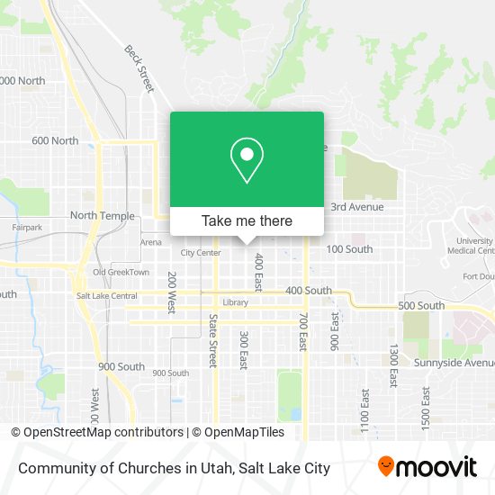 Mapa de Community of Churches in Utah