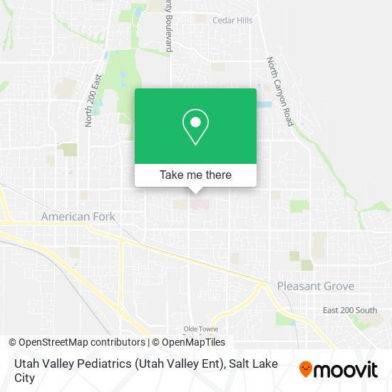 Mapa de Utah Valley Pediatrics (Utah Valley Ent)