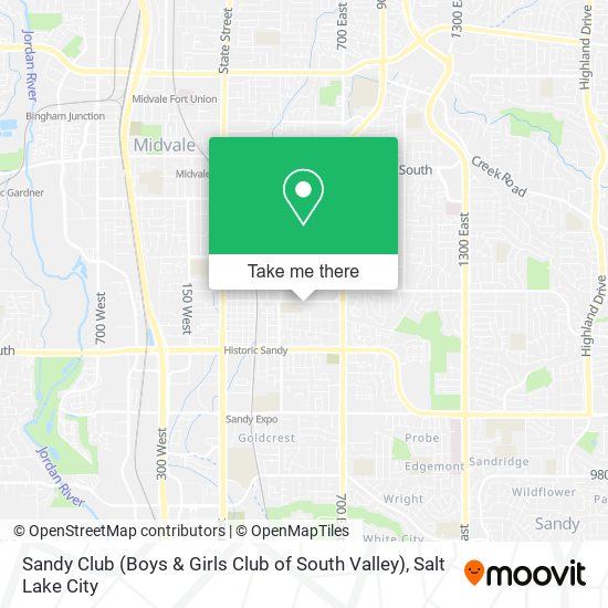 Mapa de Sandy Club (Boys & Girls Club of South Valley)