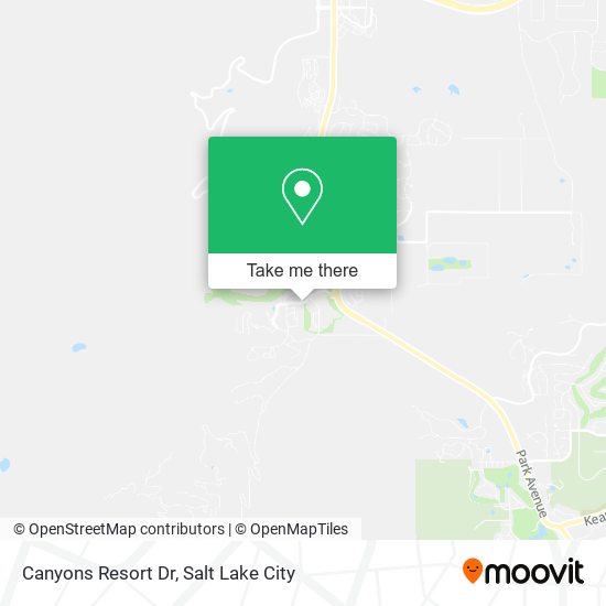 Canyons Resort Dr map