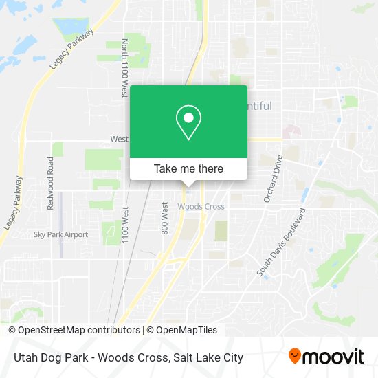 Mapa de Utah Dog Park - Woods Cross