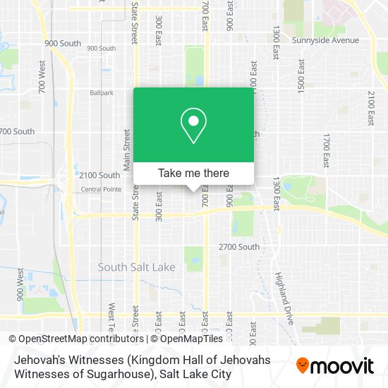 Mapa de Jehovah's Witnesses (Kingdom Hall of Jehovahs Witnesses of Sugarhouse)