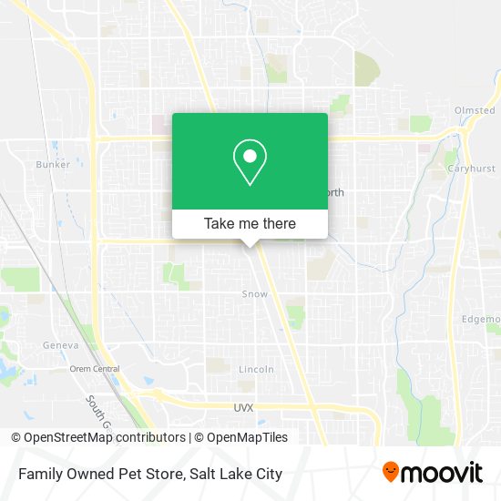 Mapa de Family Owned Pet Store