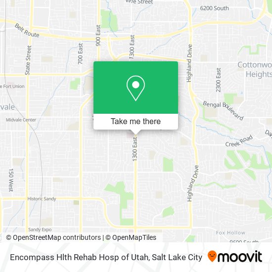 Encompass Hlth Rehab Hosp of Utah map