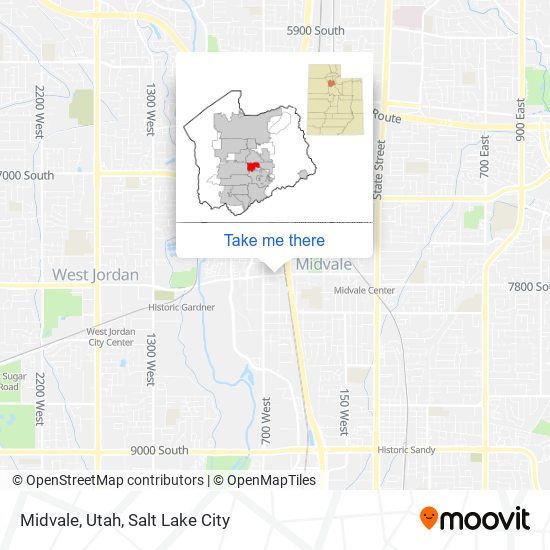 Mapa de Midvale, Utah