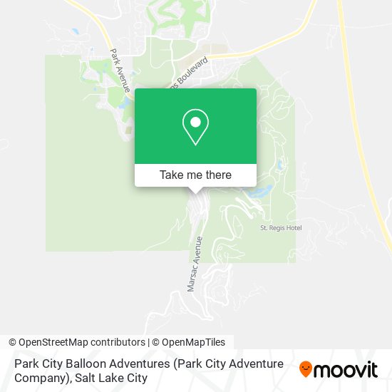 Mapa de Park City Balloon Adventures (Park City Adventure Company)