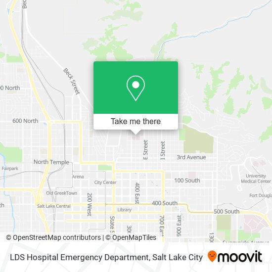 Mapa de LDS Hospital Emergency Department