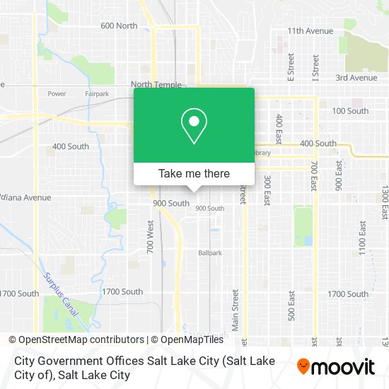 City Government Offices Salt Lake City (Salt Lake City of) map