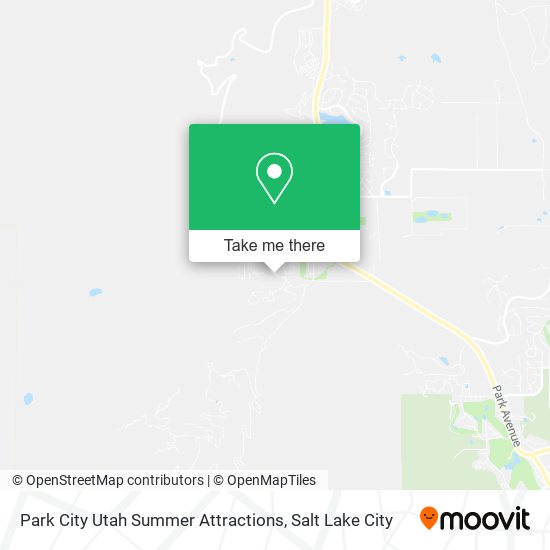 Park City Utah Summer Attractions map