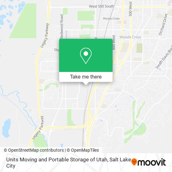Units Moving and Portable Storage of Utah map