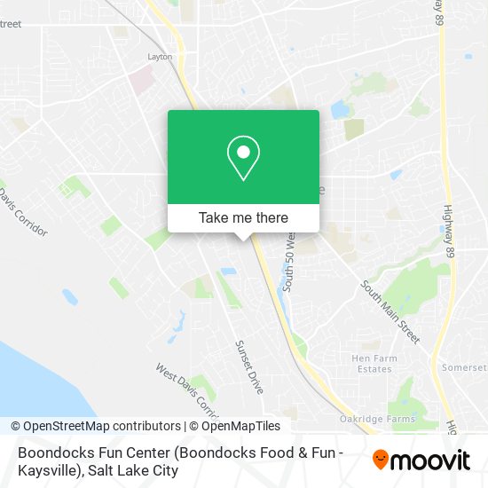 Mapa de Boondocks Fun Center (Boondocks Food & Fun - Kaysville)