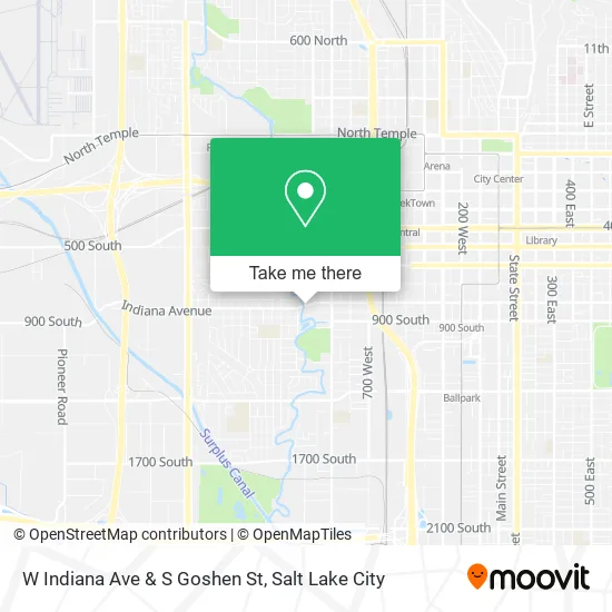 W Indiana Ave & S Goshen St map