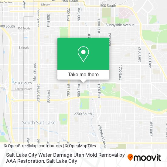 Salt Lake City Water Damage Utah Mold Removal by AAA Restoration map