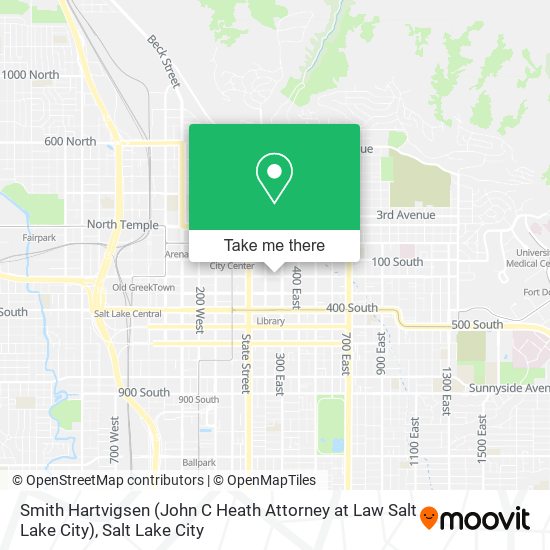 Smith Hartvigsen (John C Heath Attorney at Law Salt Lake City) map