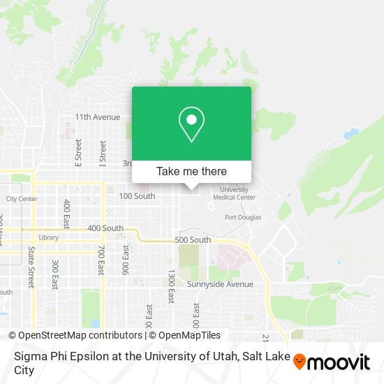 Sigma Phi Epsilon at the University of Utah map