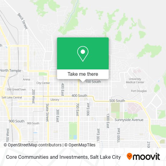 Core Communities and Investments map