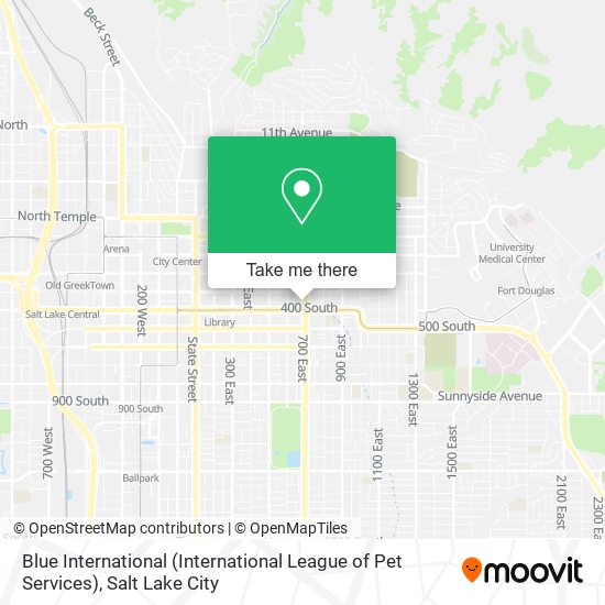 Blue International (International League of Pet Services) map