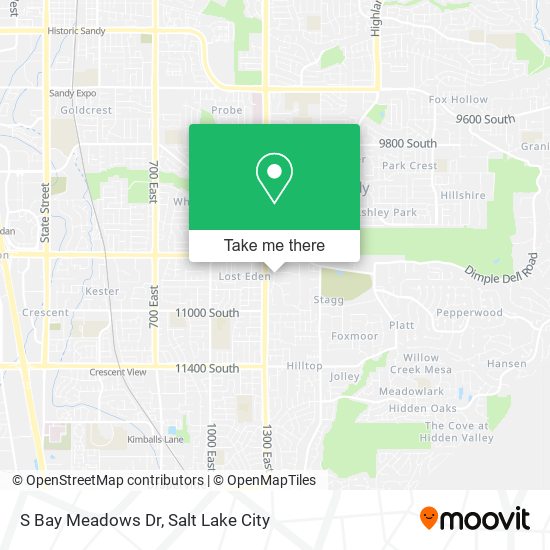 S Bay Meadows Dr map