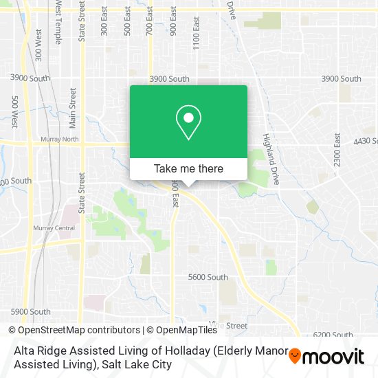 Mapa de Alta Ridge Assisted Living of Holladay (Elderly Manor Assisted Living)