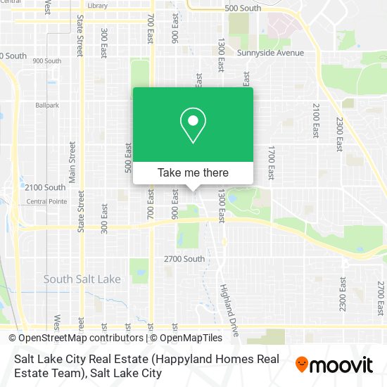 Salt Lake City Real Estate (Happyland Homes Real Estate Team) map