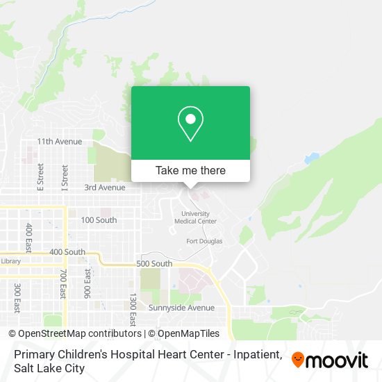 Primary Children's Hospital Heart Center - Inpatient map