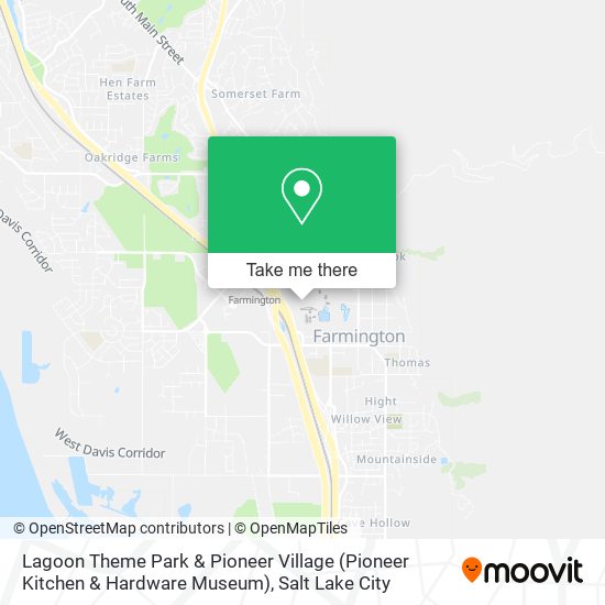 Lagoon Theme Park & Pioneer Village (Pioneer Kitchen & Hardware Museum) map