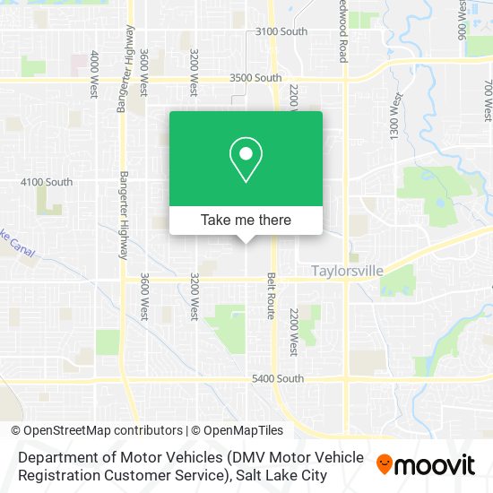 Mapa de Department of Motor Vehicles (DMV Motor Vehicle Registration Customer Service)