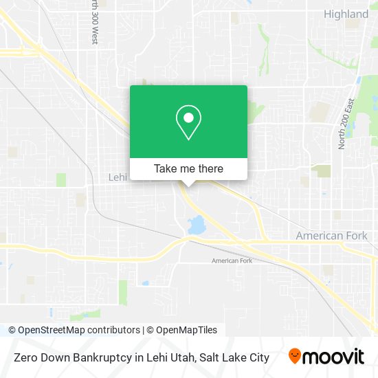 Zero Down Bankruptcy in Lehi Utah map